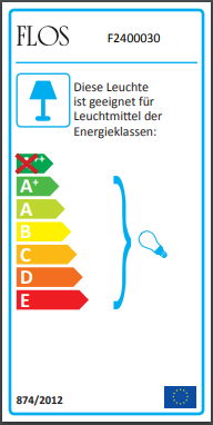 Flos Foglio Wandleuchte in schwarz