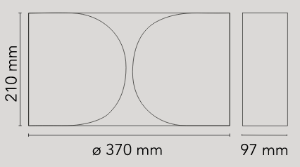 Flos Foglio Wandleuchte in schwarz