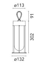 Flos Akku- Außenleuchte, In Vitro Unplugged, F018E21K030 --Ausstellungsstück--