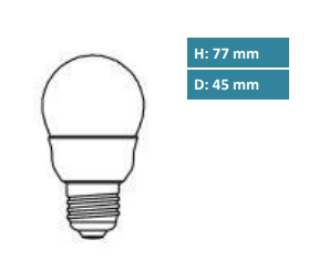 Megaman LED Classic Tropfenform 5,5W, Ersatz ca. 40W, 2800 Kelvin,  470 Lumen, E27