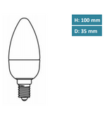Megaman LED Candle C35 matt 5,5W, Ersatz ca. 40W, 2800Kelvin, 470 Lumen, E14