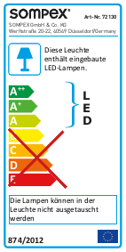 Sompex  LUCY LED Höhe 33cm 72130