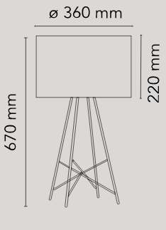 Flos Tischleuchte RAY T chrom Ausstellungsstück