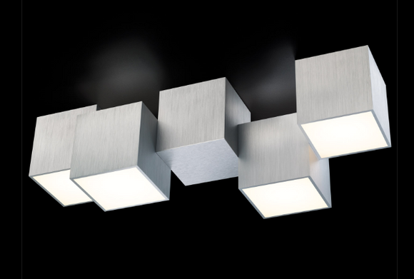 Grossmann LED-Deckenleuchte ROCKS aluminium gebürstet-Ausstellungsstück-