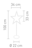 Sompex Lucy Standleuchte LED Höhe 100cm 72070  (Ausstellungsstück)