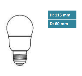 Megaman LED Classic, opal, 9,5W, 810 Lumen, Ersatz ca. 60W, 2800 Kelvin, E27