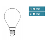 Megaman LED Filament Tropfen, klar, 4W, 400 Lumen, Ersatz ca. 35W, 2700 Kelvin, E14