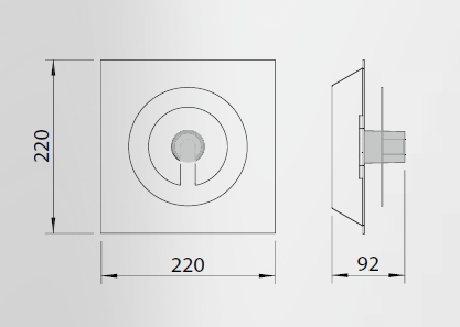 Grossmann LED Wand- und Deckenleuchte Q 51-818-072 alu - hellgrau