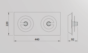 Grossmann LED Wand- und Deckenleuchte Q 52-818-072 alu - hellgrau