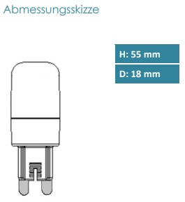 Megaman LED G9 3,5W, 300 Lumen, 2800 Kelvin, G9 (dimmbar)