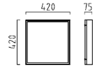 Helestra Wand- / Deckenleuchte STEN edelstahl finish 18/971.86/4760