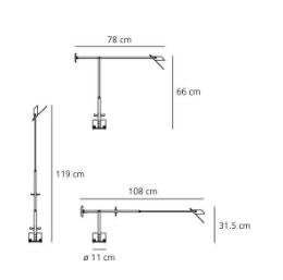 Tischleuchte Tizio 50 Halogen  rot