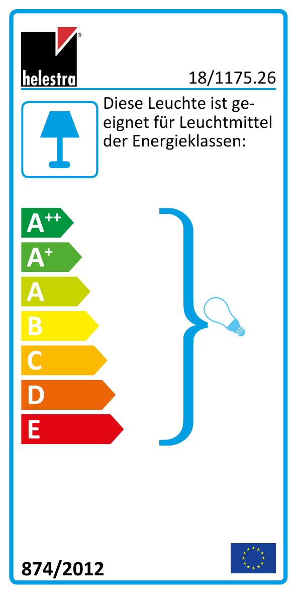 Helestra Wandleuchte SIRI 18/1175.26 aluminium matt