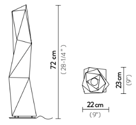 Slamp DIAMOND Tisch- und Stehleuchte weiß