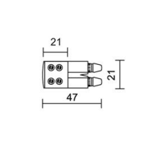 Bruck VIA 12V-Schienensystem End-Einspeisung mattchrom