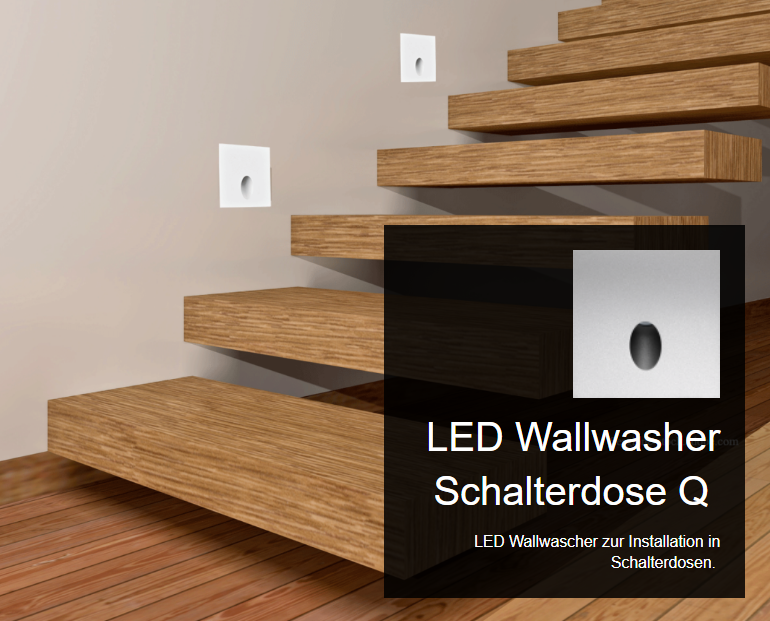 Mobilux Wallwasher Schalterdose Quadrat